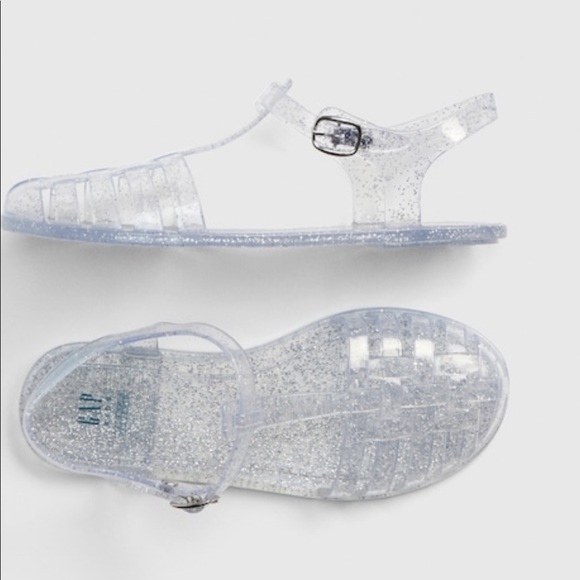 clear sparkly sandals